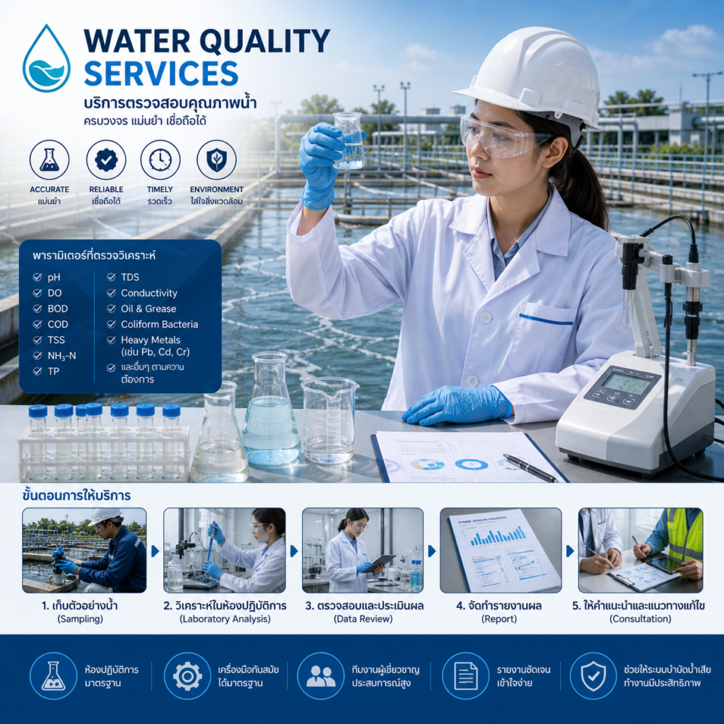 บริการตรวจสอบคุณภาพน้ำ (Water Quality Services)